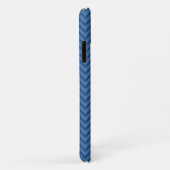 Blauw zigzag, Blauwe Chevron, Geometrisch Patroon Case-Mate iPhone Case (Achterkant/rechts)