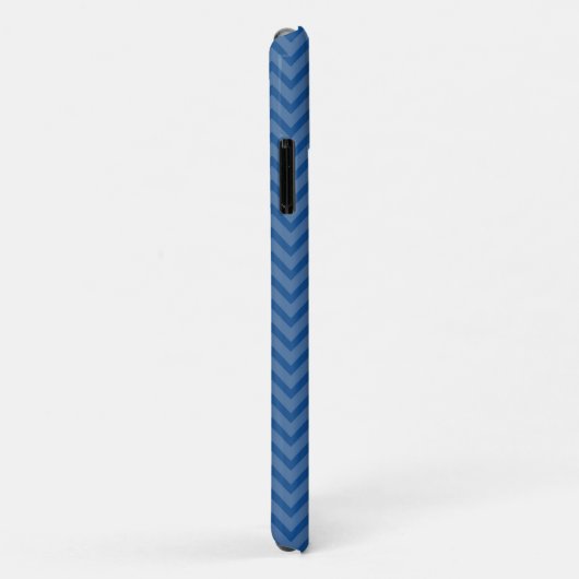 Blauw zigzag, Blauwe Chevron, Geometrisch Patroon Case-Mate iPhone Case (Achterkant/rechts)