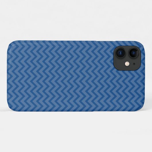Blauw zigzag, Blauwe Chevron, Geometrisch Patroon Case-Mate iPhone Case (Achterkant (horizontaal))