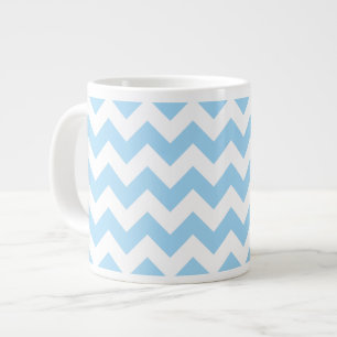 Blauw zigzag, Blauwe Chevron, Geometrisch Patroon Extra Grote Beker