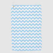 Blauw zigzag, Blauwe Chevron, Geometrisch Patroon Golfhanddoek (Voorkant)