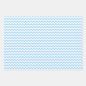 Blauw zigzag, Blauwe Chevron, Geometrisch Patroon Inpakpapier Vel (Voorkant 2)