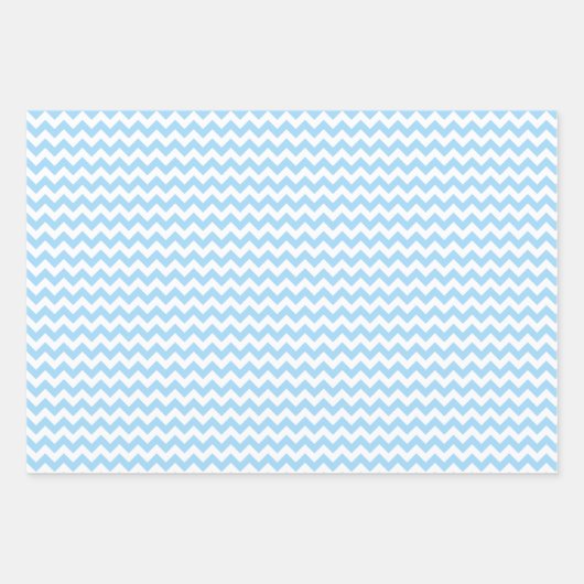 Blauw zigzag, Blauwe Chevron, Geometrisch Patroon Inpakpapier Vel (Voorkant)