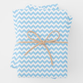 Blauw zigzag, Blauwe Chevron, Geometrisch Patroon Inpakpapier Vel (In situ)