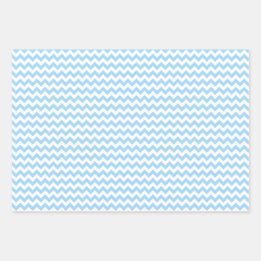 Blauw zigzag, Blauwe Chevron, Geometrisch Patroon Inpakpapier Vel (Voorkant 3)