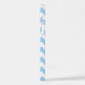 Blauw zigzag, Blauwe Chevron, Geometrisch Patroon iPhone Hoesje (Linkerkant)