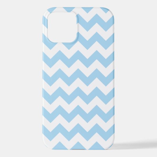 Blauw zigzag, Blauwe Chevron, Geometrisch Patroon iPhone Hoesje (Achterkant)