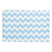 Blauw zigzag, Blauwe Chevron, Geometrisch Patroon Kussensloop (Achterkant)
