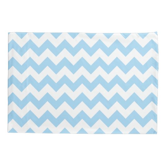 Blauw zigzag, Blauwe Chevron, Geometrisch Patroon Kussensloop (Achterkant)