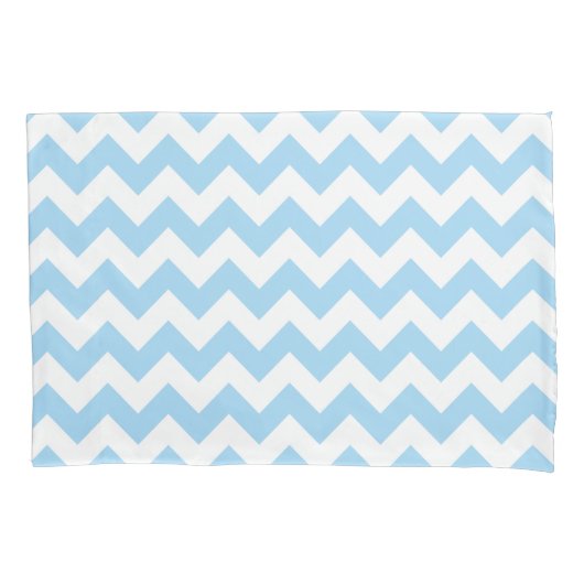 Blauw zigzag, Blauwe Chevron, Geometrisch Patroon Kussensloop (Voorkant)