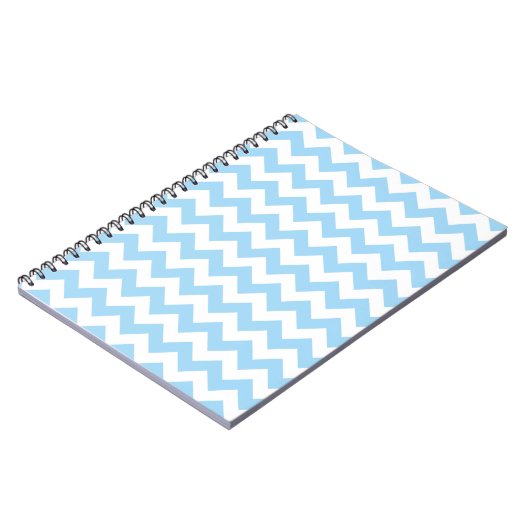 Blauw zigzag, Blauwe Chevron, Geometrisch Patroon Notitieboek (Linkerzijde)