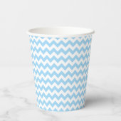 Blauw zigzag, Blauwe Chevron, Geometrisch Patroon Papieren Bekers (Achterkant)
