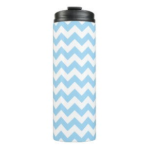 Blauw zigzag, Blauwe Chevron, Geometrisch Patroon Thermosbeker