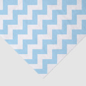 Blauw zigzag, Blauwe Chevron, Geometrisch Patroon Tissuepapier (Detail)