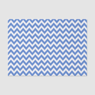 Blauw ZigZag/Chevron-patroon Tissuepapier