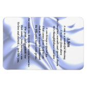 Blauw zijdeontwerp - Zoon gedicht magneet (Horizontaal)