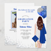 Blauw Zilver geloofde in Afstuderen Kaart (Voorkant / Achterkant)