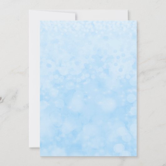 Blauw & Zilver Glitter Glamour Feest Uitnodigingen (Achterkant)