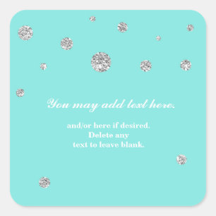 Blauw & Zilver Glitter Moderne Stippen Sticker