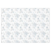 Blauw Zilver Grijs Icy Snowflake Winter Wonderland Tafelkleed (Voorkant (Horizontaal))