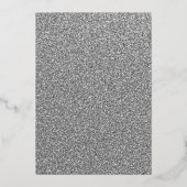 Blauw Zilver Masker Vlinder Quinceanera Folie Uitnodiging (Achterkant)