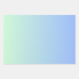 Blauw Zilver Paarse Witte Ombre Inpakpapier Vel