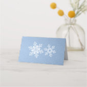 Blauw Zilver Sneeuwvlok Winter Bruiloft (Achterkant)