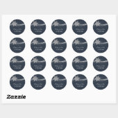 Blauw Zilver Sneeuwvlokken huwelijksgunst stickers (Vel)