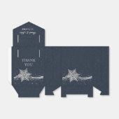 Blauw Zilver Sneeuwvlokken Winter bruiloft gunst d Bedankdoosjes (Uitgevouwen)