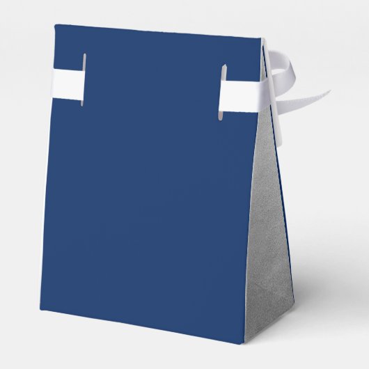 Blauw & Zilveren Bar Mitzvah Modern Dank u Bedankdoosjes (Achterkant)