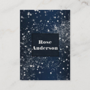 Blauw Zilveren Glitterende Lichtjes Glam Glitter P Visitekaartje