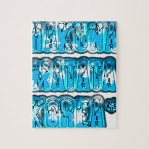 Blauw Zombi Design Hakuna Matata K Legpuzzel
