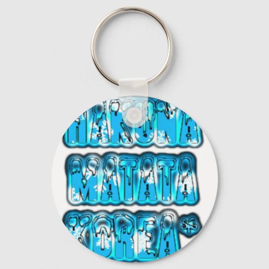 Blauw Zombi Design Hakuna Matata K Sleutelhanger (Voorkant)