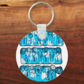 Blauw Zombi Design Hakuna Matata K Sleutelhanger (Voorkant)