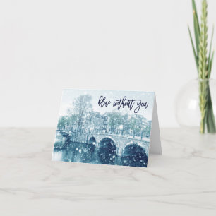 Blauw zonder jou kaart