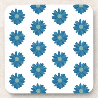 Blauw Zonnebloemen Hard plastiek onderzetter