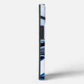 Blauw & zwart abstract grunge cirkels op maat Case-Mate iPhone case (Achterkant / Rechts)