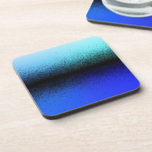 Blauw Zwart Abstract Kunstwerk Bier Onderzetter