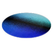 Blauw Zwart Abstract Kunstwerk Snijplank (Hoek)