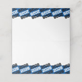 Blauw & Zwart Afstuderen Jaar Vouwend Voedsel of (Buitenkant ongevouwen)