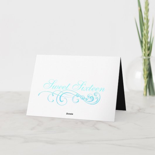 Blauw/zwart Bow & Swirl Dank u kaart (Achterkant)