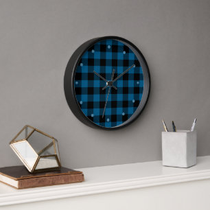 Blauw zwart buffel houthakker check geruite patroo