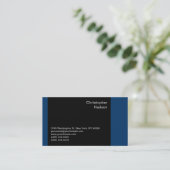 Blauw Zwart Consultant Visitekaartje (Staand voorkant)