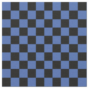 Blauw & Zwart Dambordpatroon Stof