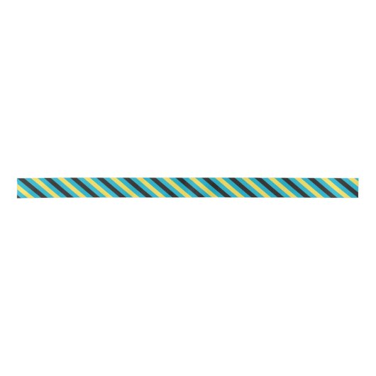 Blauw, zwart en geel kleurenlint lint (Voorkant)