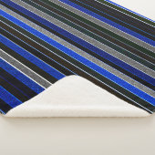 Blauw, zwart en grind deken (3/4)