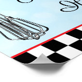 Blauw, zwart en rood, sla het gewoon aan poster (Hoek)