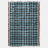 Blauw, Zwart en Wit Clark Clan Schots Plaid Deken (Voorkant Verticaal)