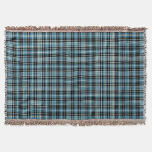 Blauw, Zwart en Wit Clark Clan Schots Plaid Deken