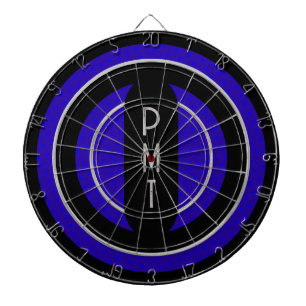 Blauw Zwart Gepersonaliseerd Dartbord